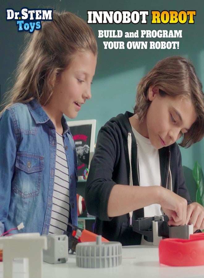 لعبة روبوت البرمجة Innobot من دكتور ستيم تويز | مجموعة علوم الروبوتات للأطفال من عمر 8 سنوات فما فوق | مزودة بتقنية بلوتوث، سهلة التركيب والبرمجة، تؤدي العديد من الحركات البهلوانية والمهام | يتعلم الأطفال البرمجة أثناء اللعب - Image 5